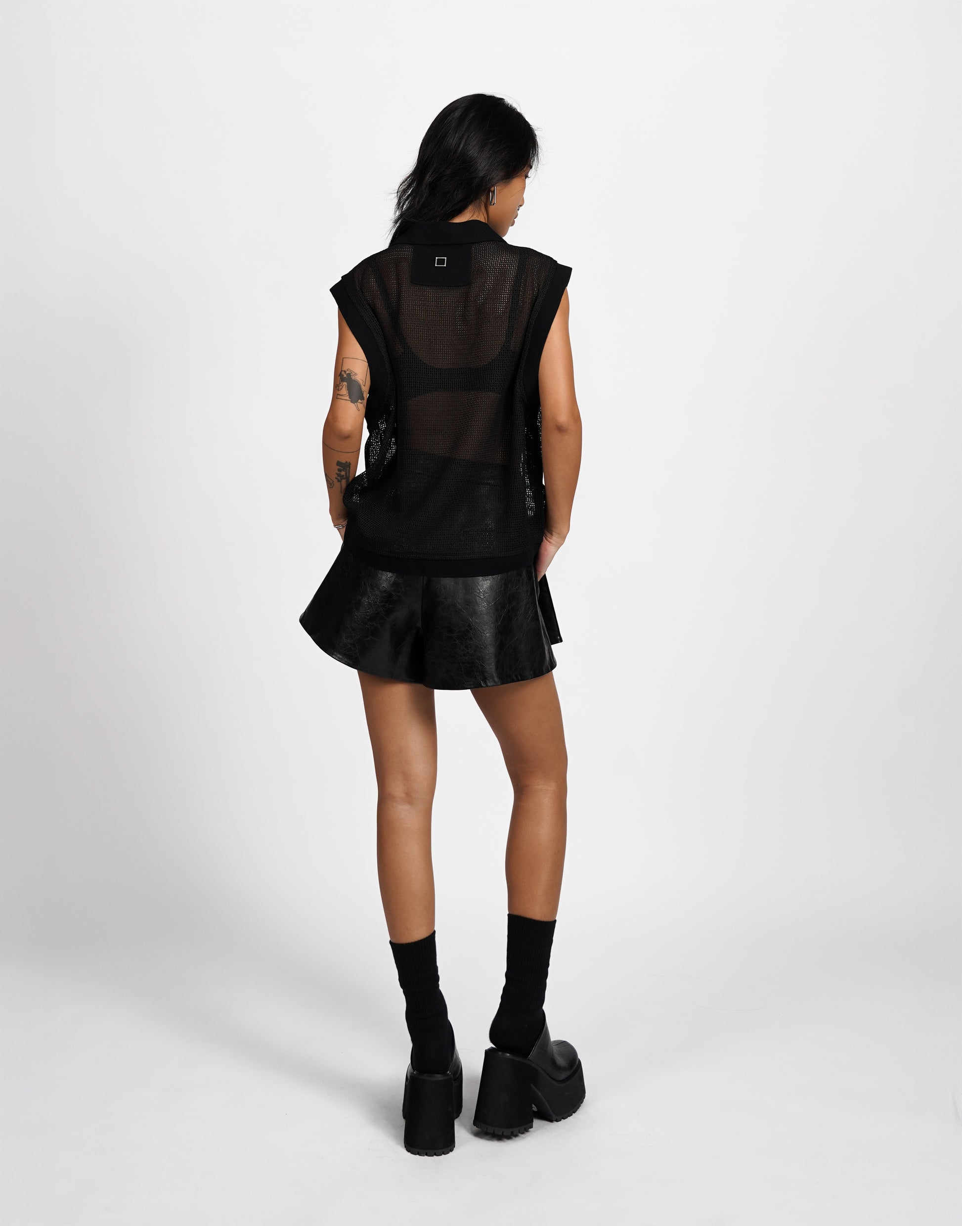 Leather Hight Waist Short