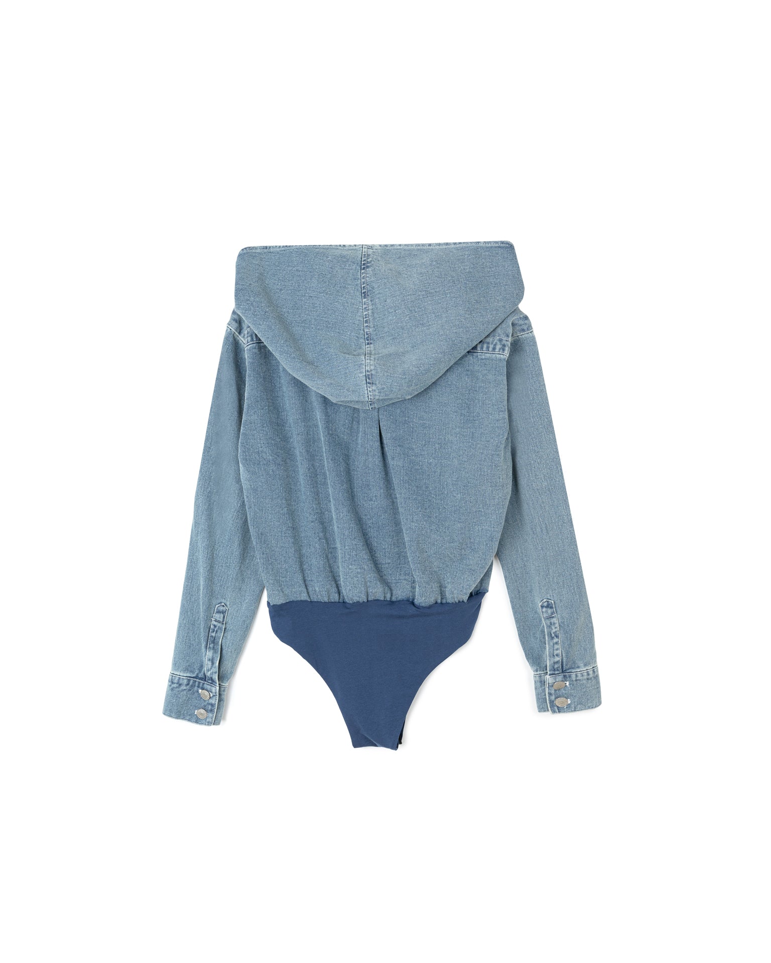 Denim Hooded Bodysuit