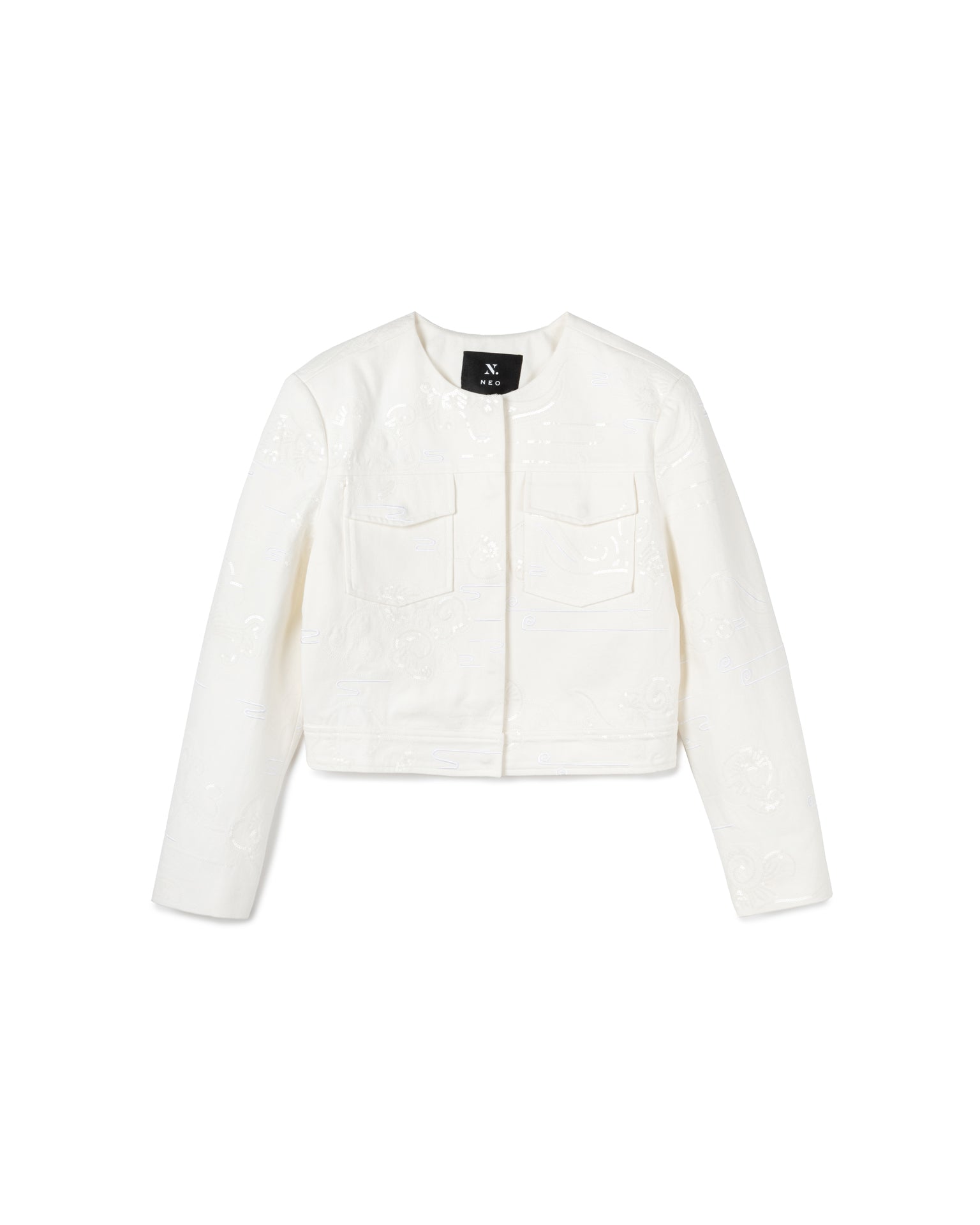 Embroidered Textured Coat