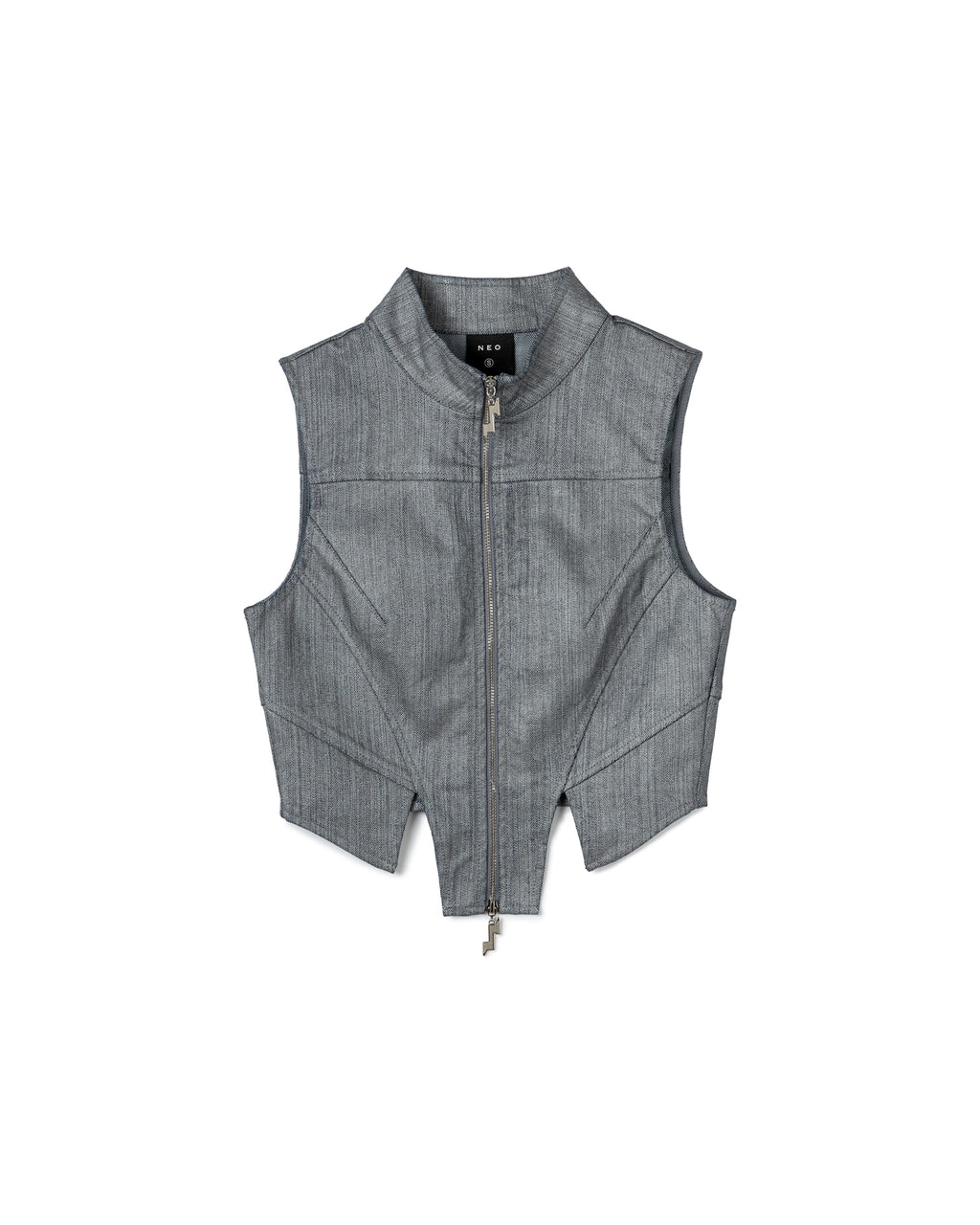 Mock Neck Zip-Up Vest