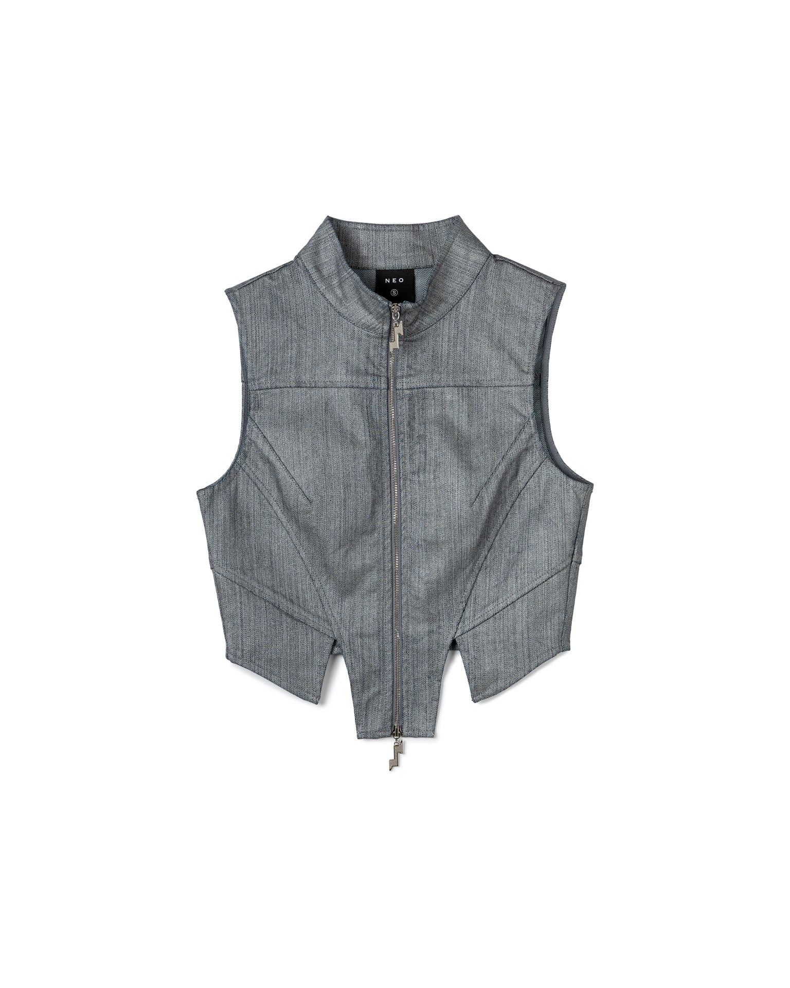 Mock Neck Zip-Up Vest