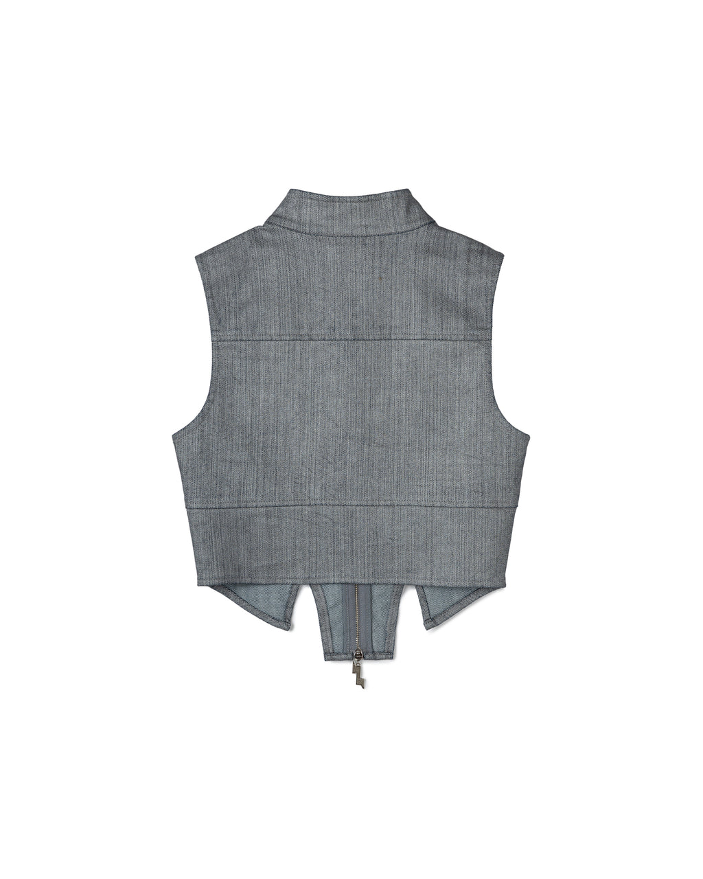 Mock Neck Zip-Up Vest