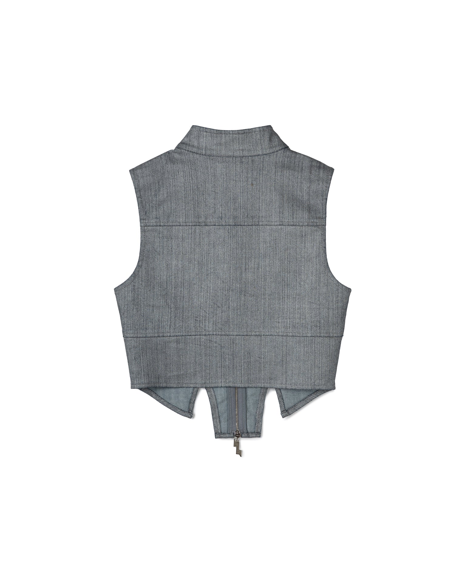 Mock Neck Zip-Up Vest