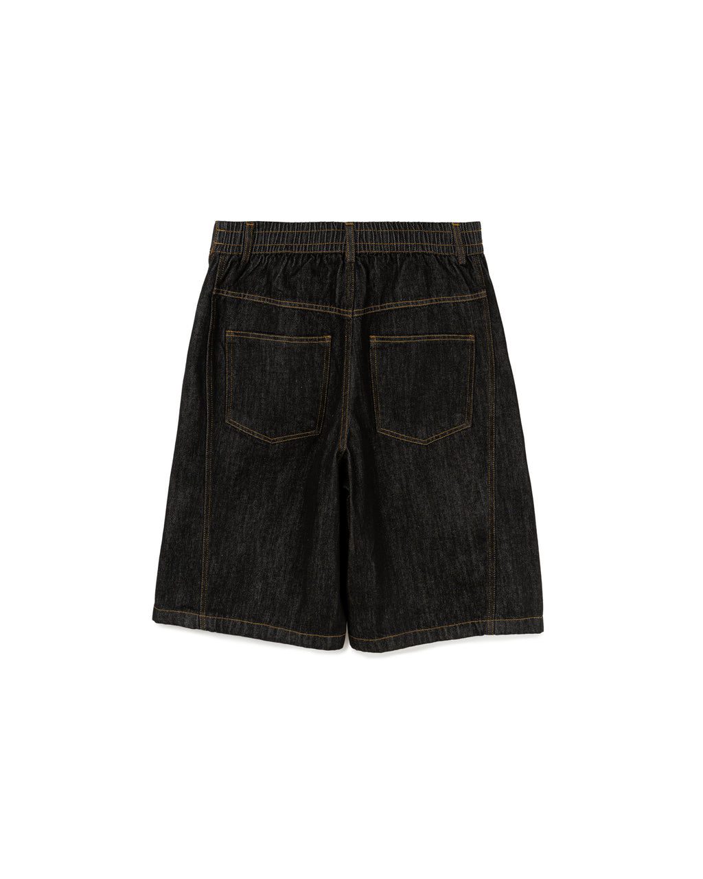 Elastic Denim Bermuda Shorts