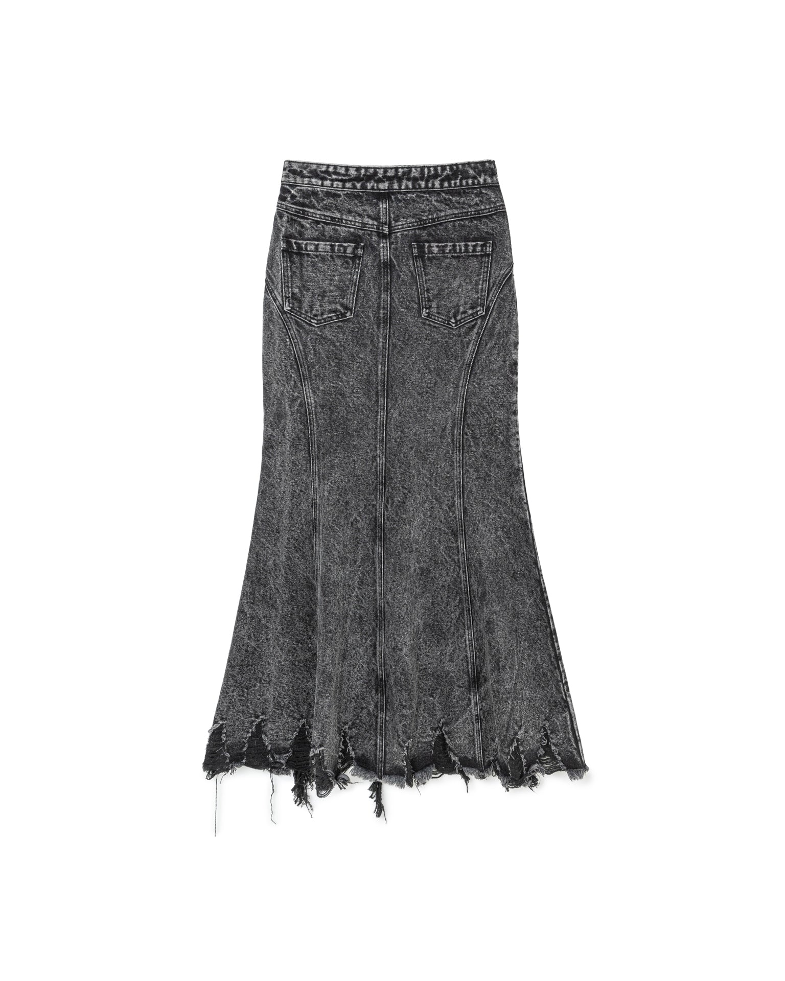 Washed Denim Mermaid Skirt