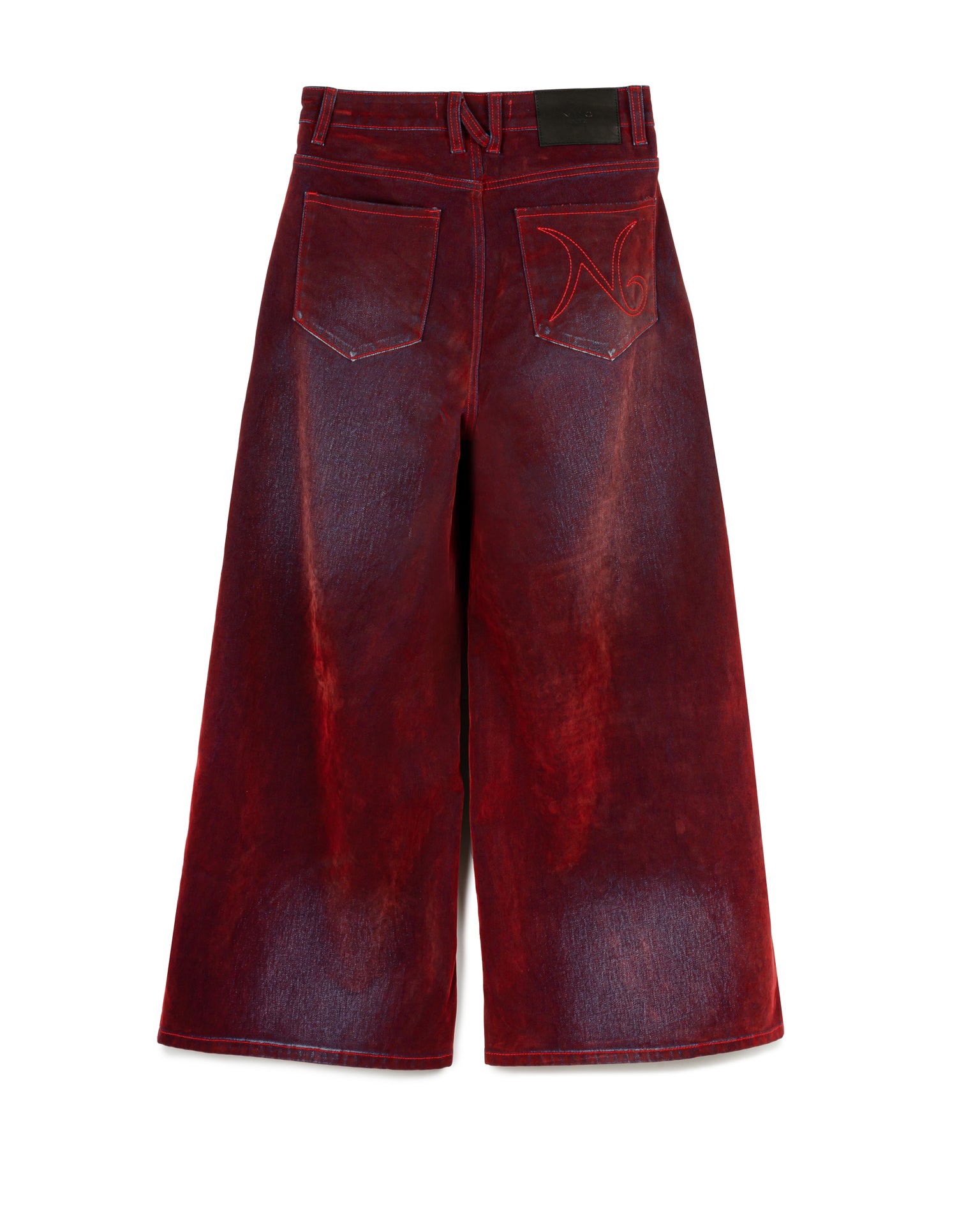 N E O CH.2 Faded Wrinkle Wide Leg Pant