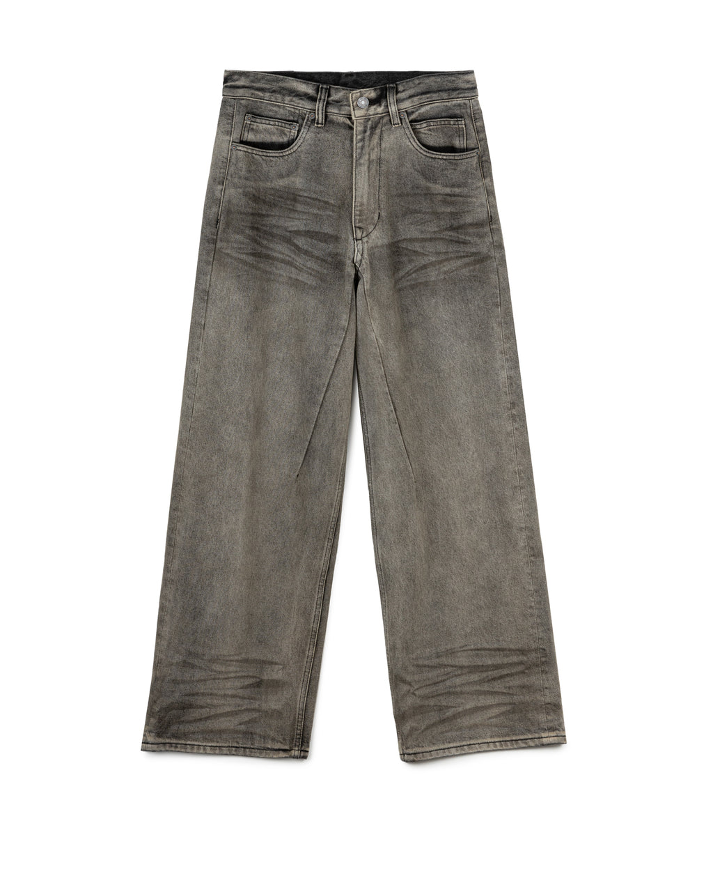 Whiskered Gradient Denim Pants