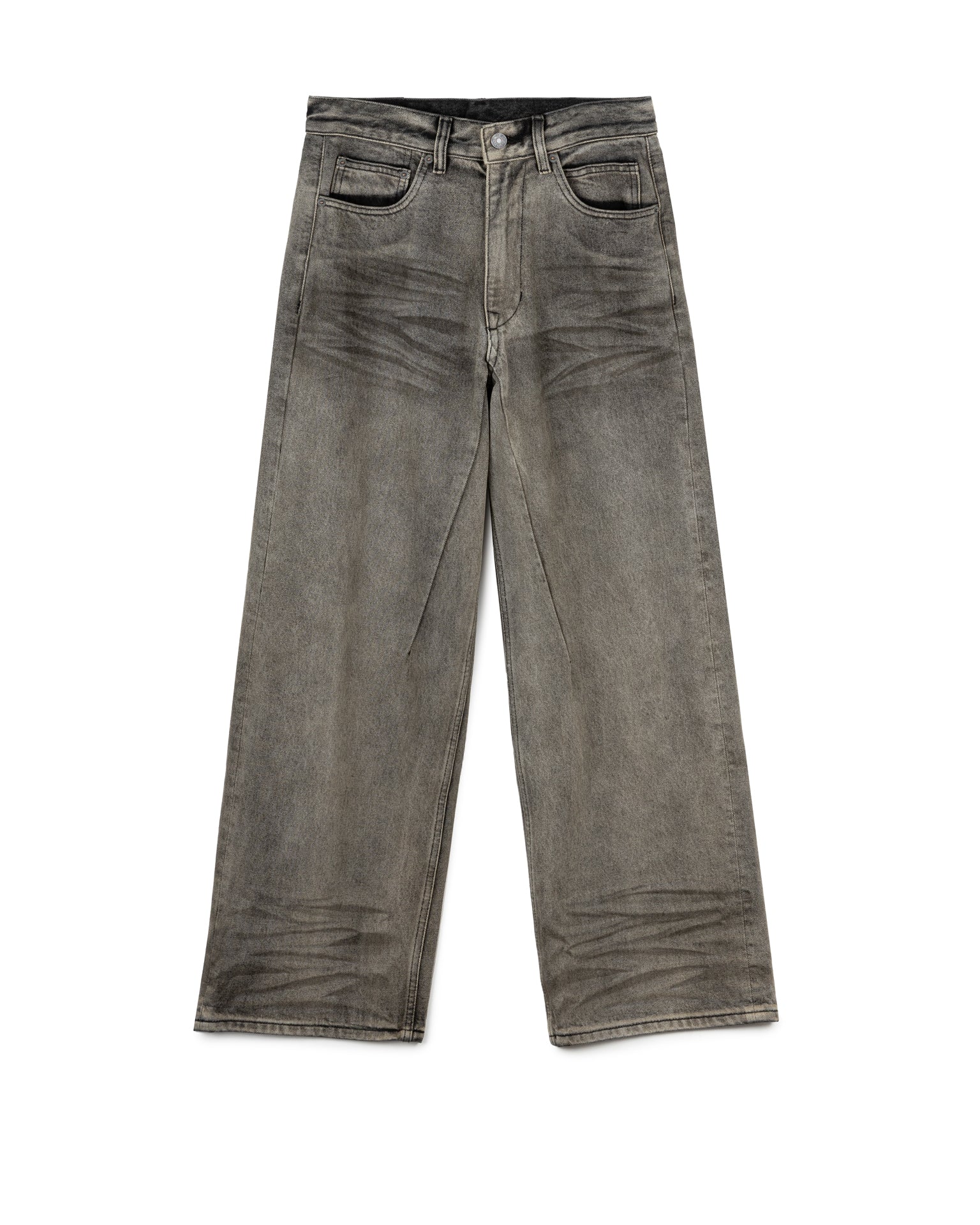 Whiskered Gradient Denim Pants