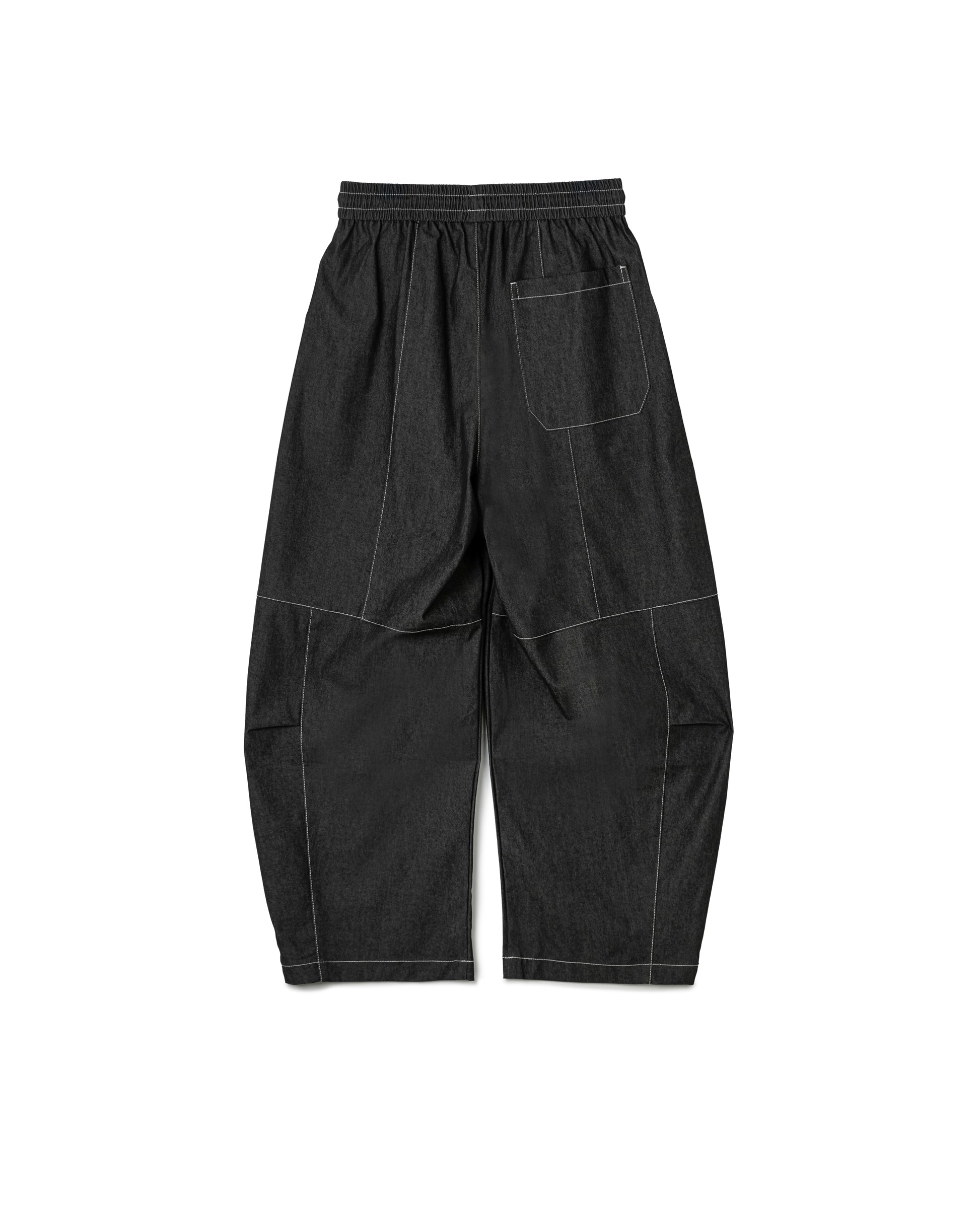 Elastic Drawstring Curved Pants