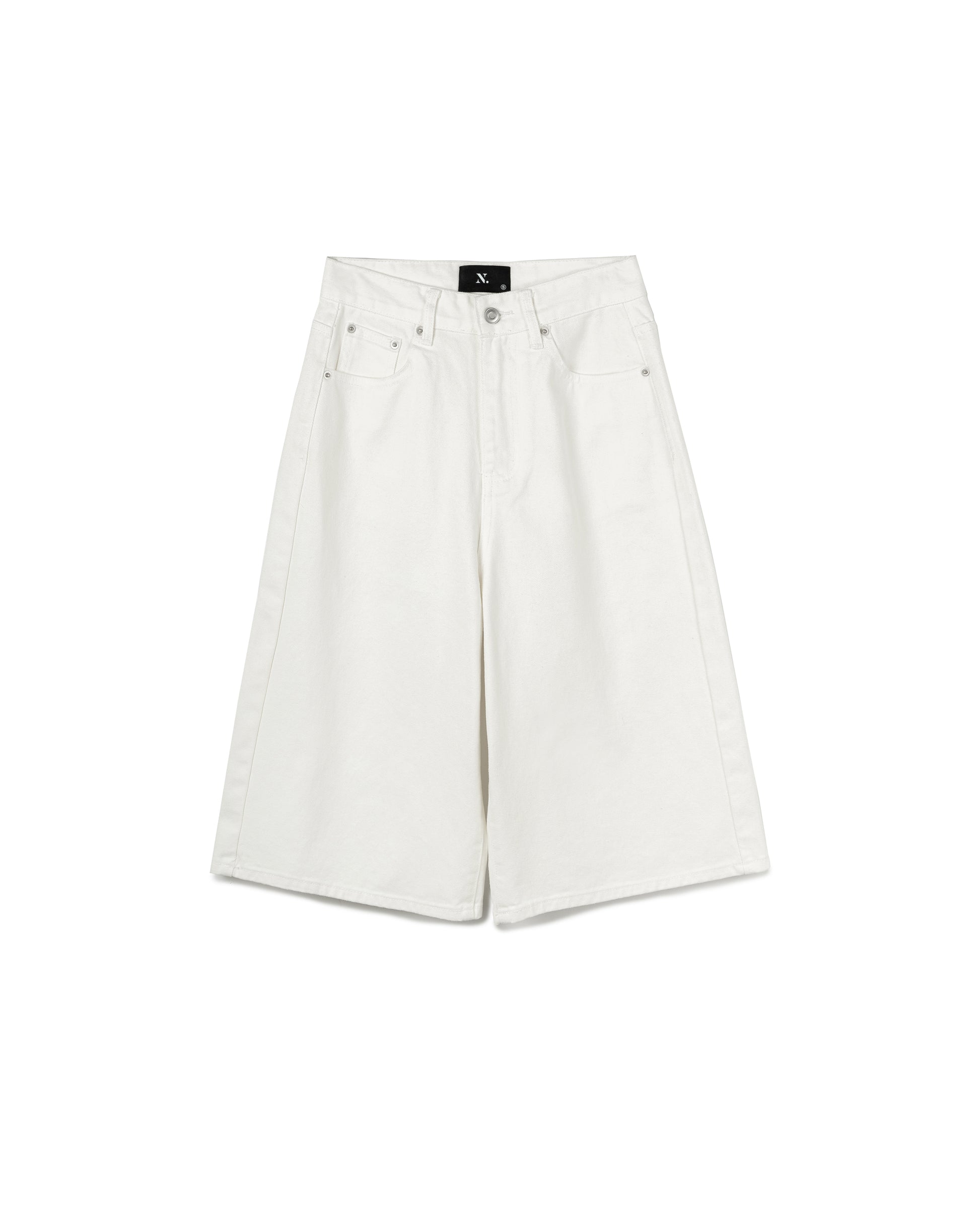 Straight Silhouette Denim Shorts