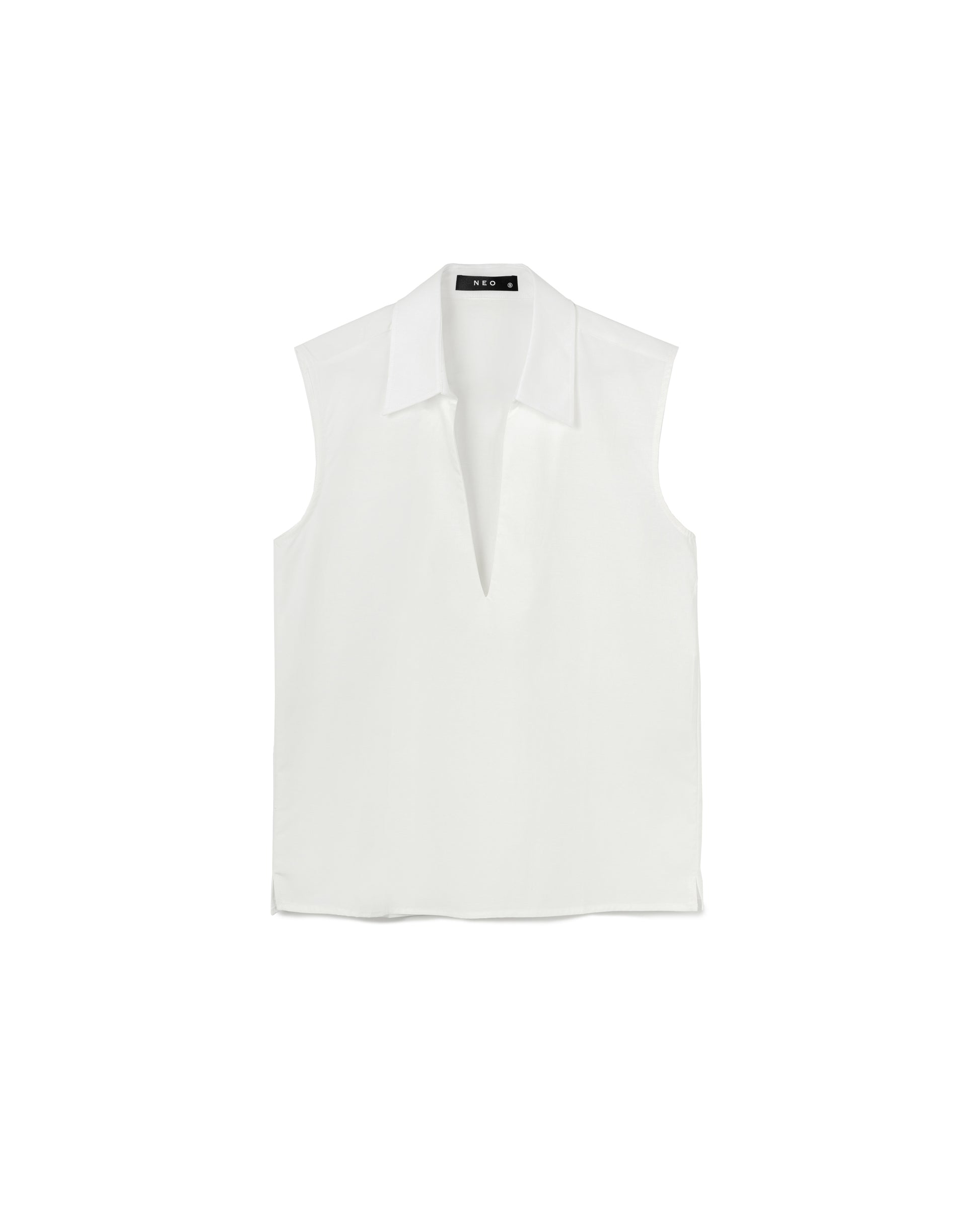 V-Neck Collared Top