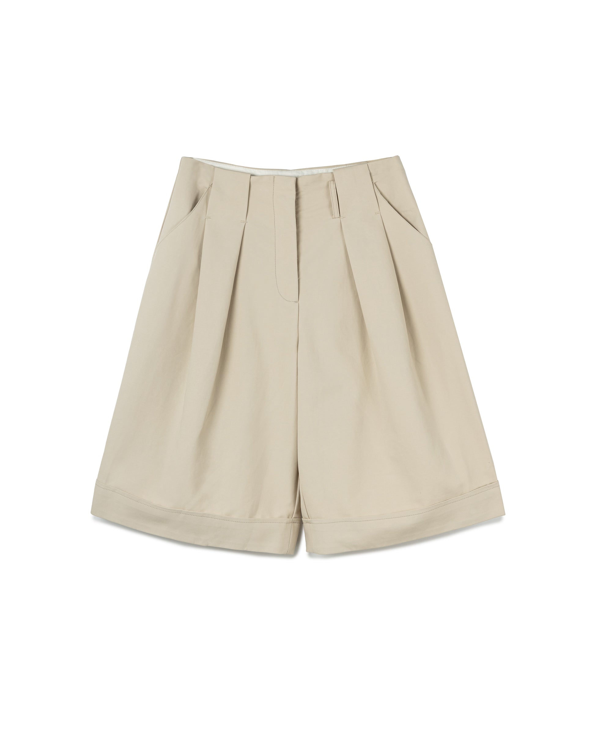 Structured Pleat Shorts