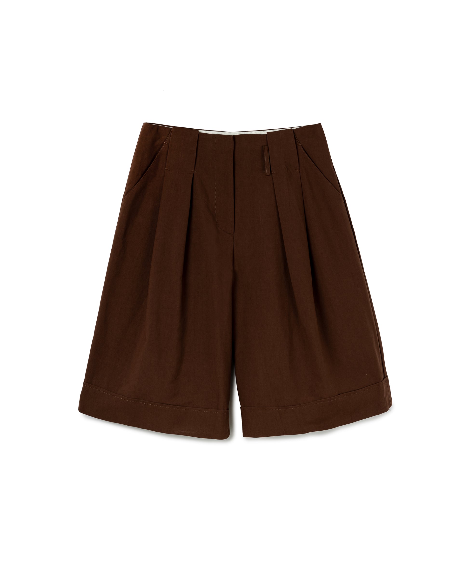 Structured Pleat Shorts