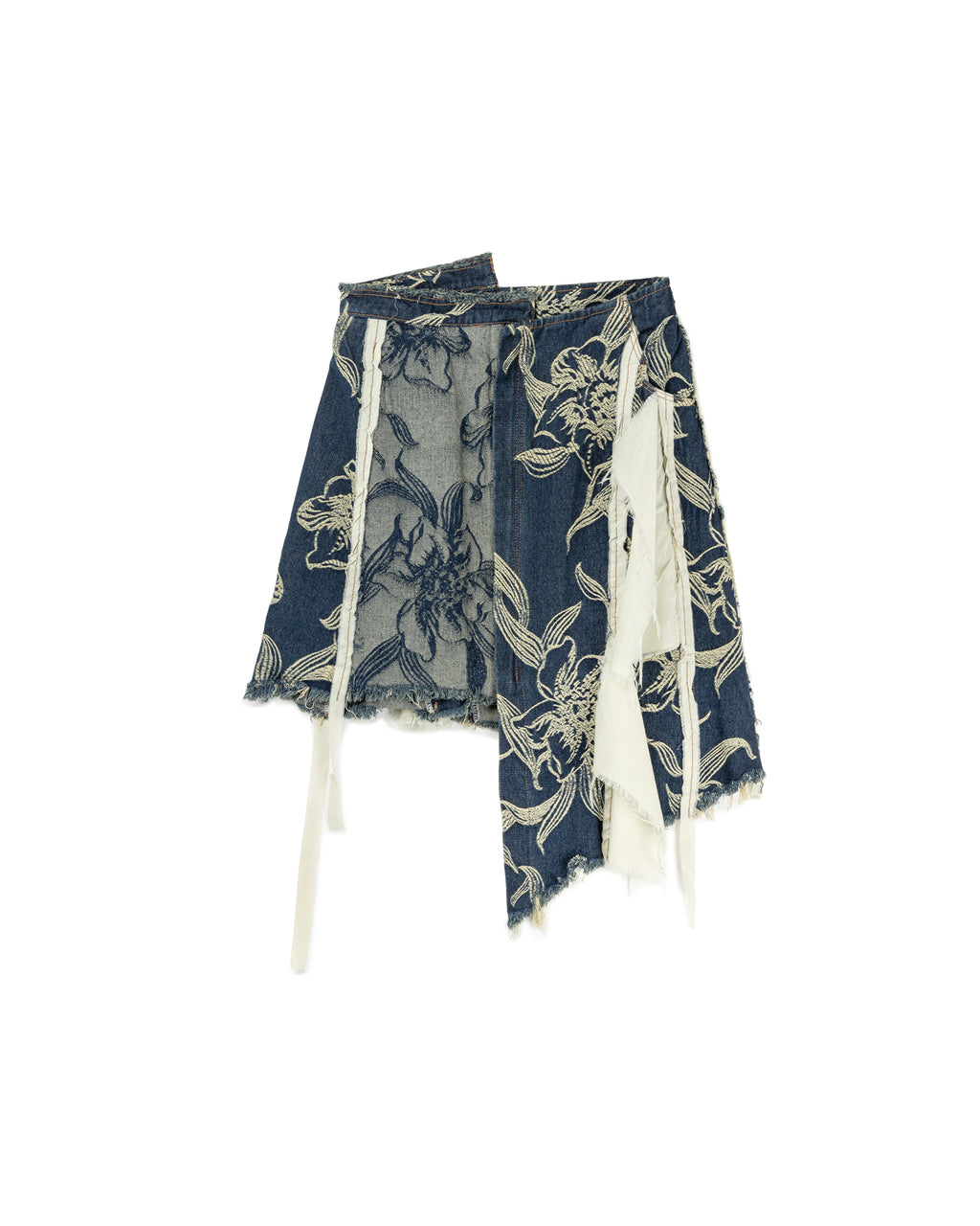 New Chinese Denim Irregular Skirt
