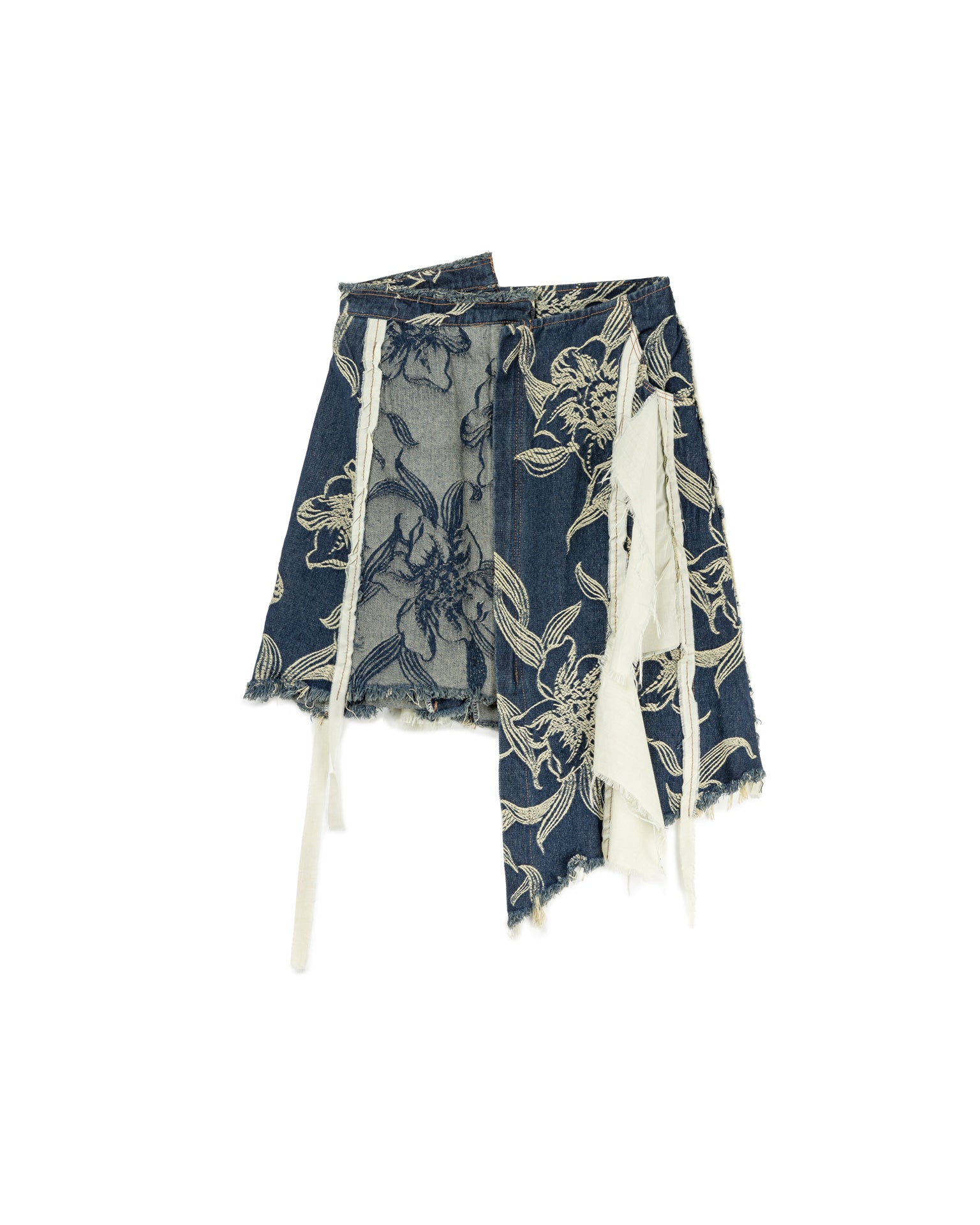 New Chinese Denim Irregular Skirt
