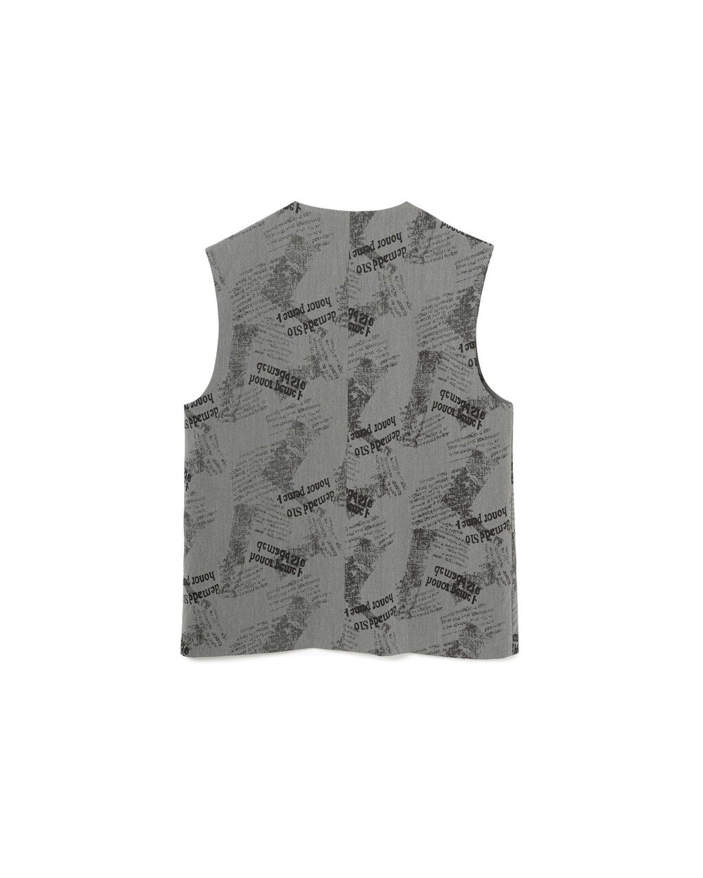 Typography Print Suit Vest
