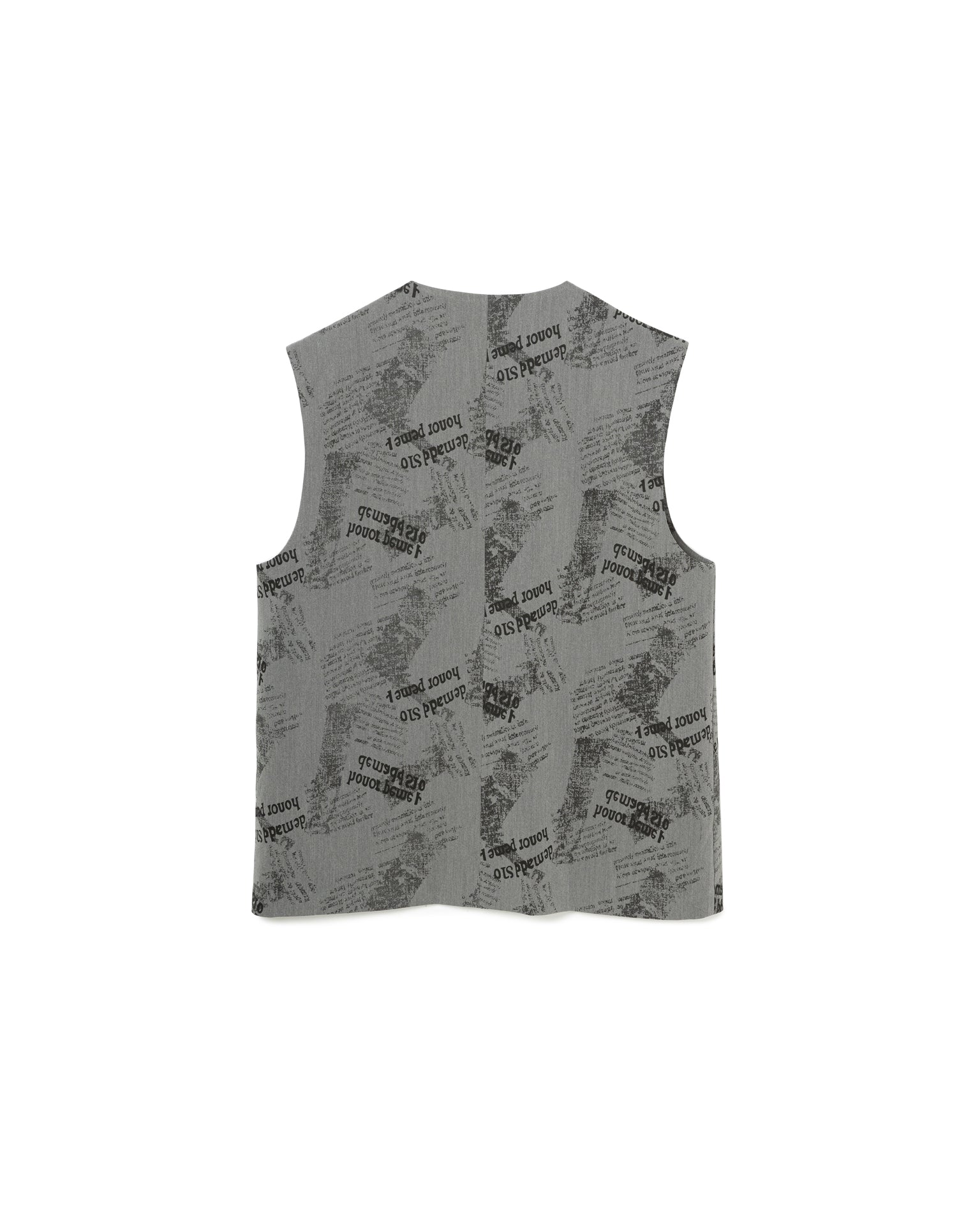 Typography Print Suit Vest