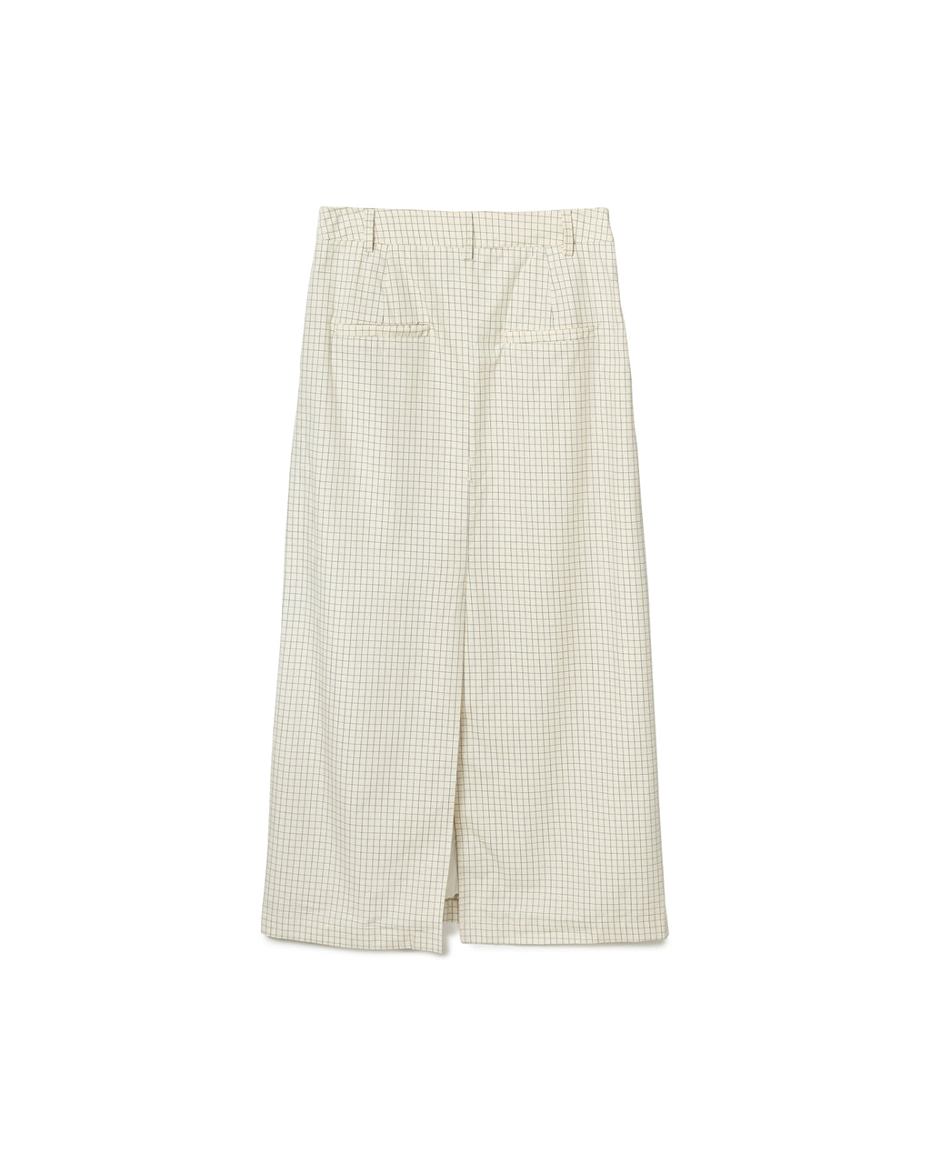 Grid Print A-Line Skirt