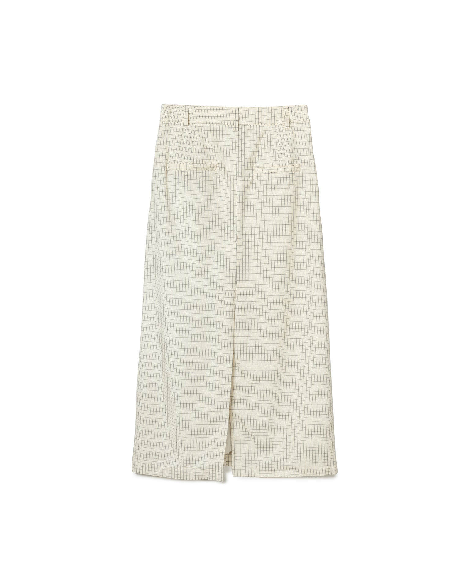 Grid Print A-Line Skirt
