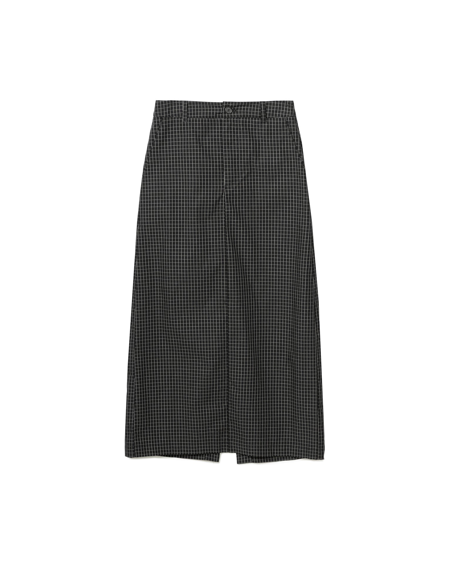 Grid Print A-Line Skirt