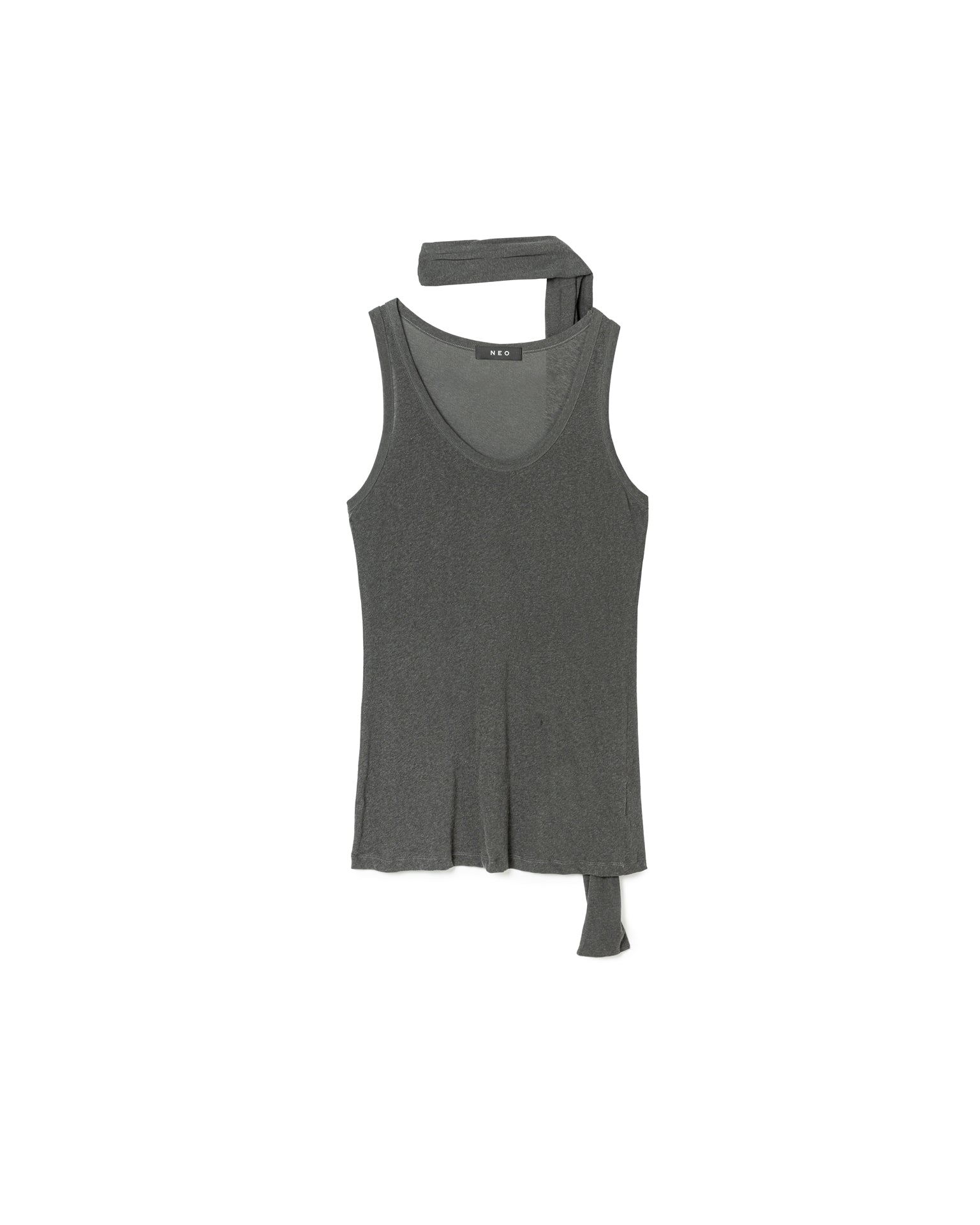 Draped Scarf Tank Top