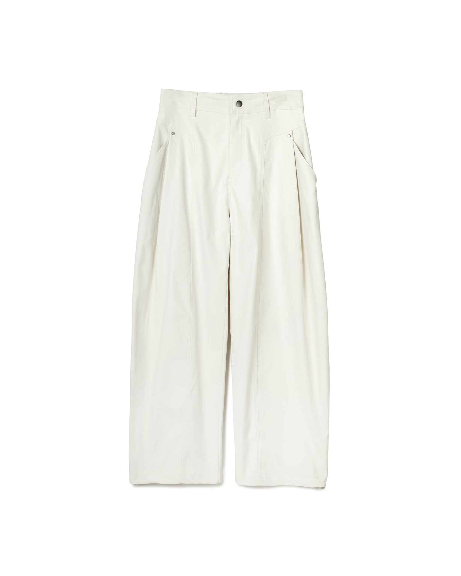 Structured Barrel-Leg Pants