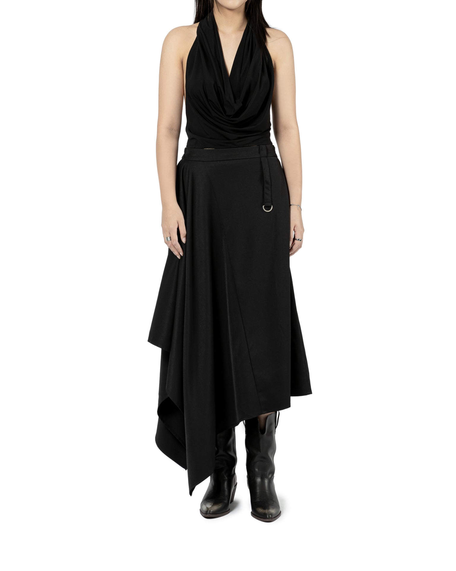 Asymmetric Midi Skirt