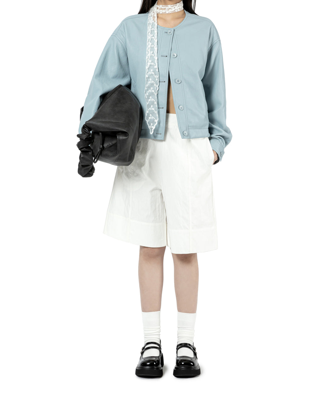 Minimalist Collarless Jacket