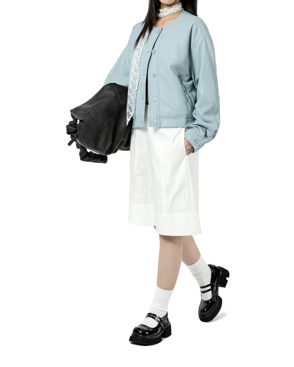 Minimalist Collarless Jacket