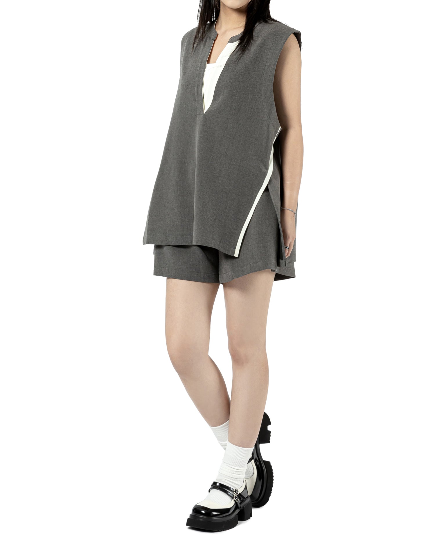 Minimalist V-Neck Casual Set