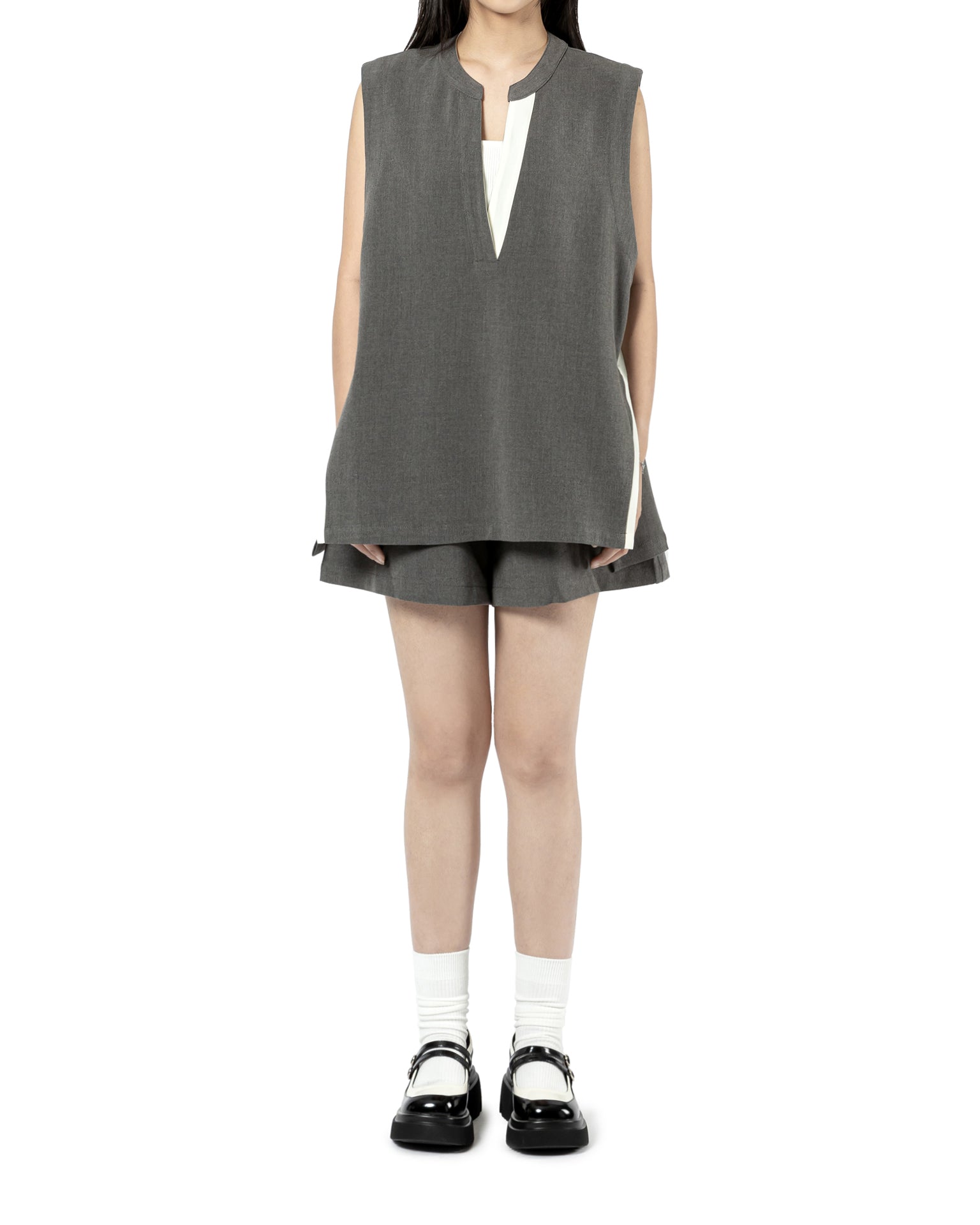 Minimalist V-Neck Casual Set