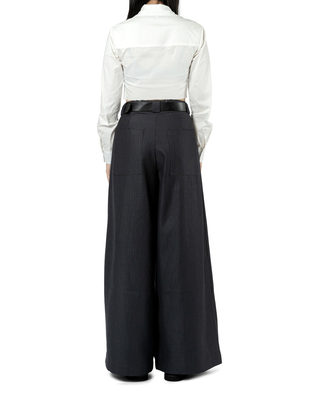 Pleated Wide-Leg Trousers