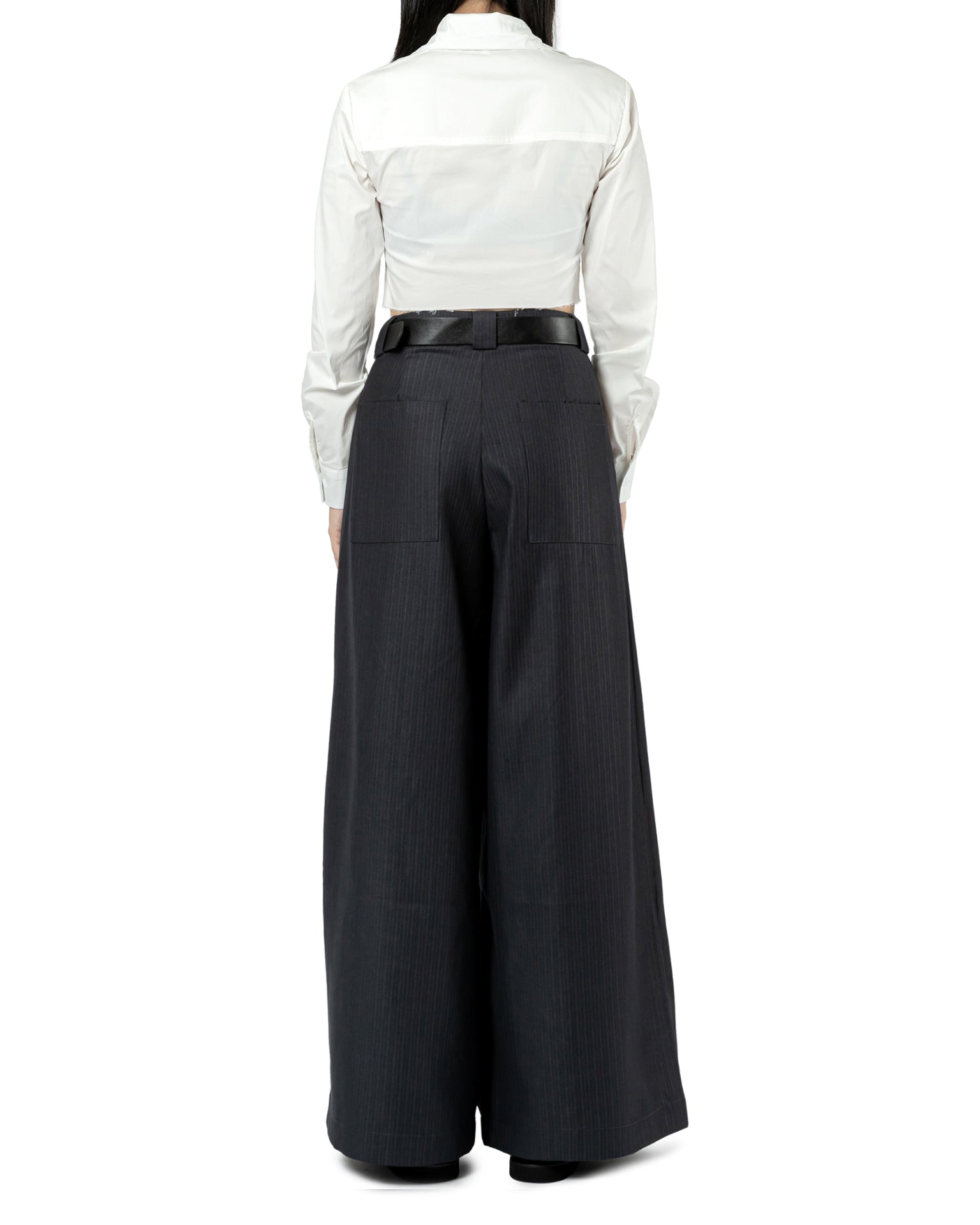 Pleated Wide-Leg Trousers