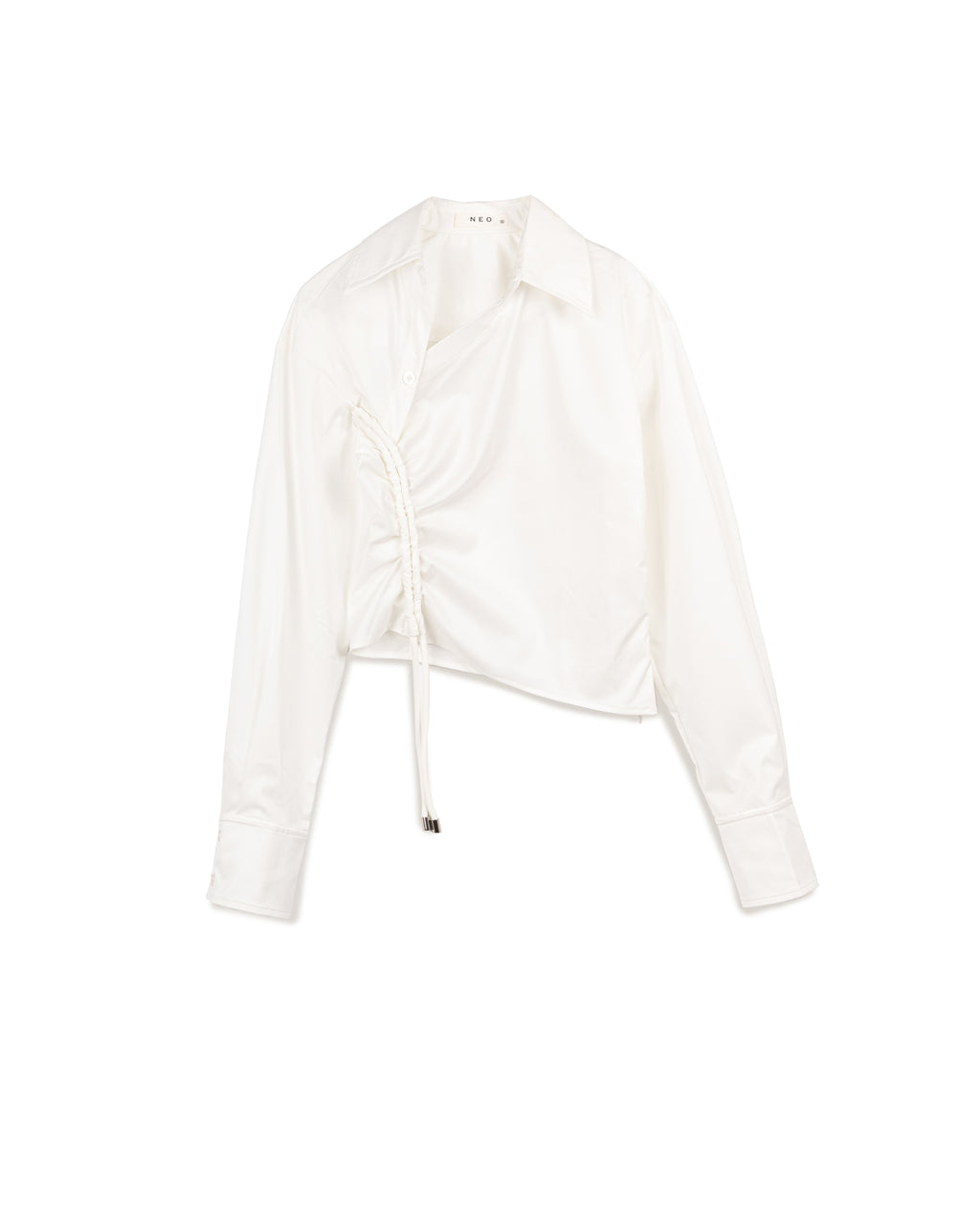 Asymmetric Drawstring Shirt