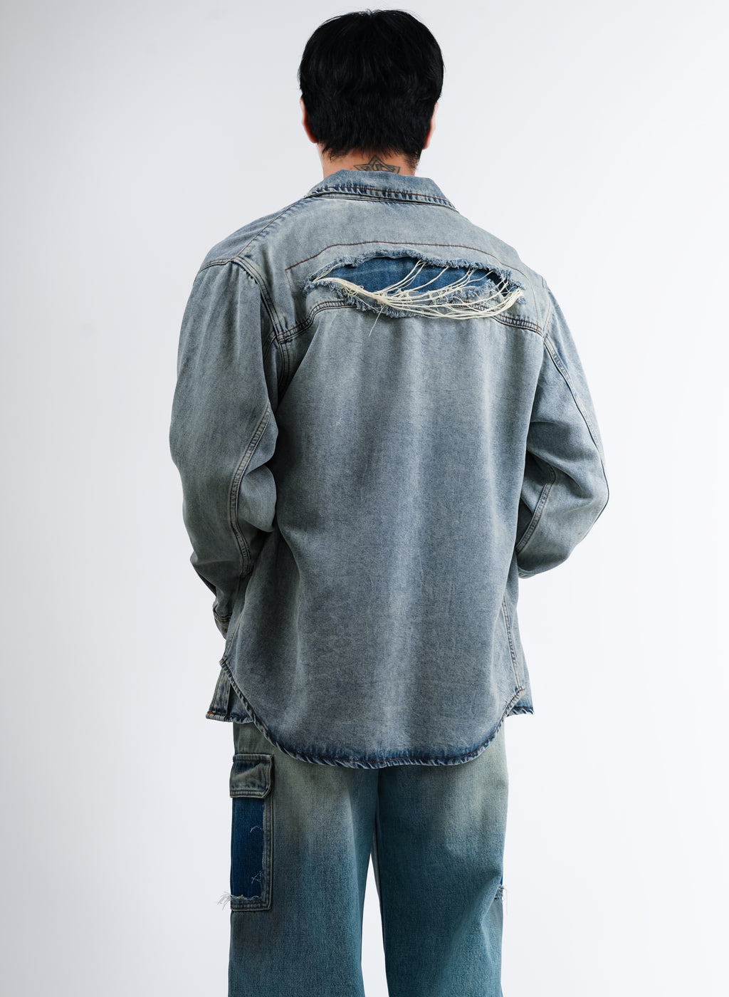 Vintage Denim Long Sleeve Top