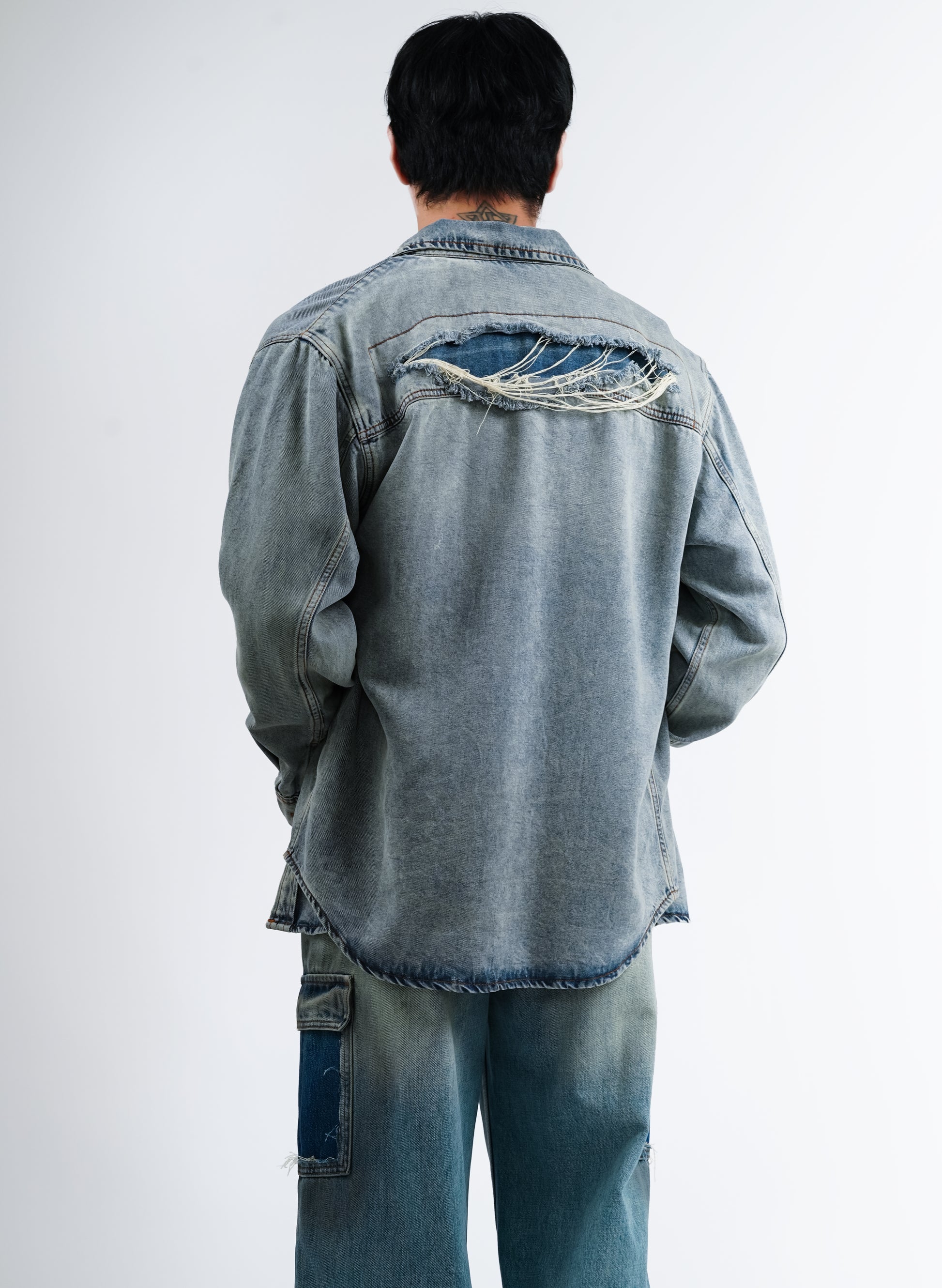Vintage Denim Long Sleeve Top
