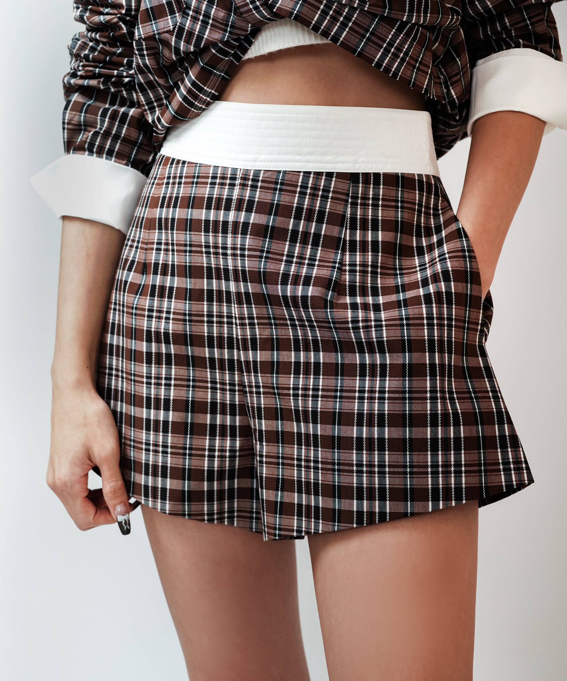 High Waist Lattice Short