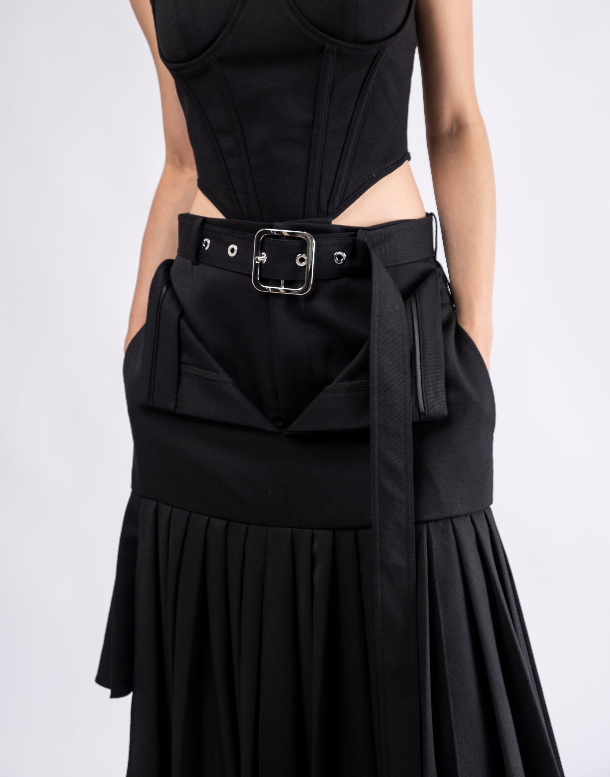 Designer Pleated Skirt