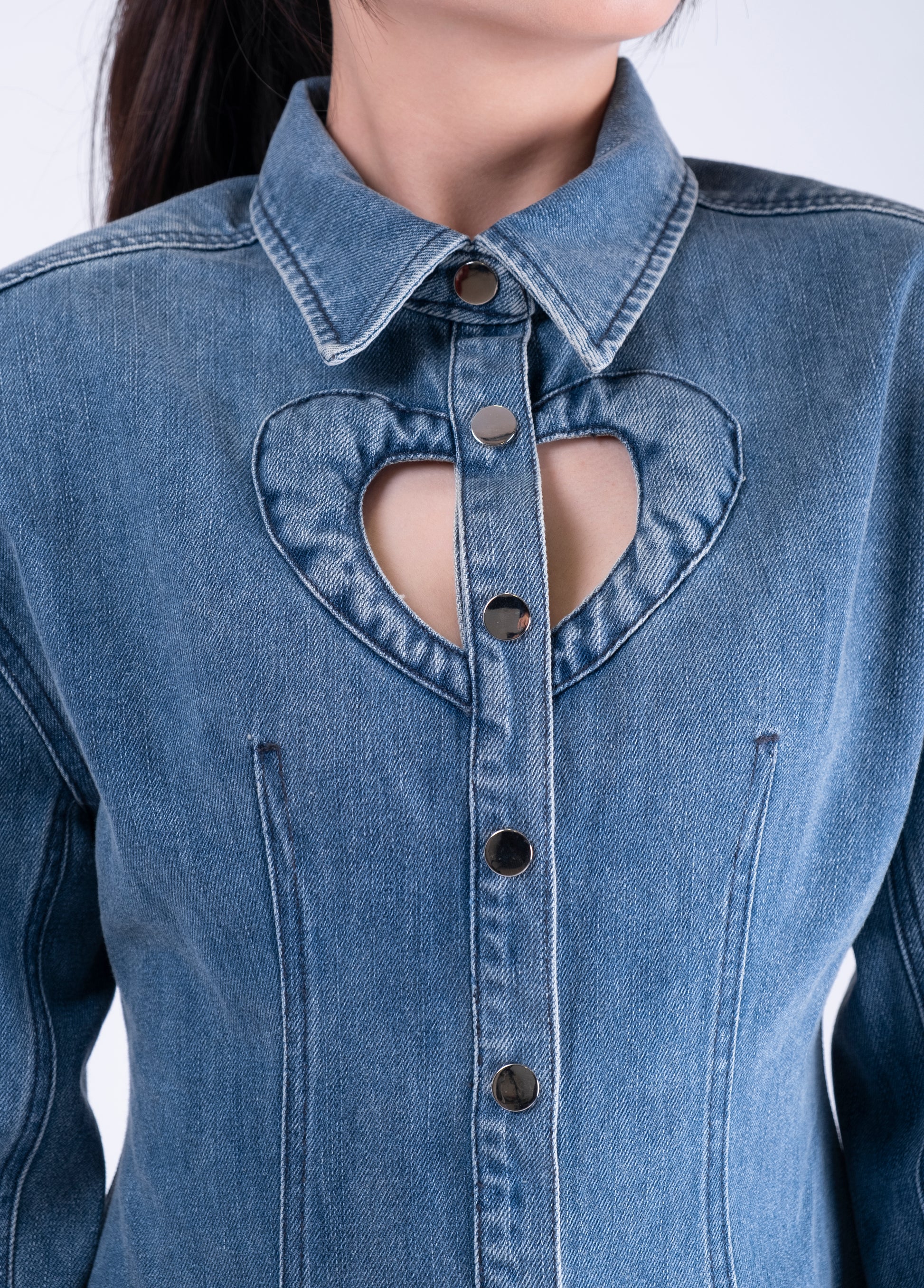 Love Cutout Denim Dress